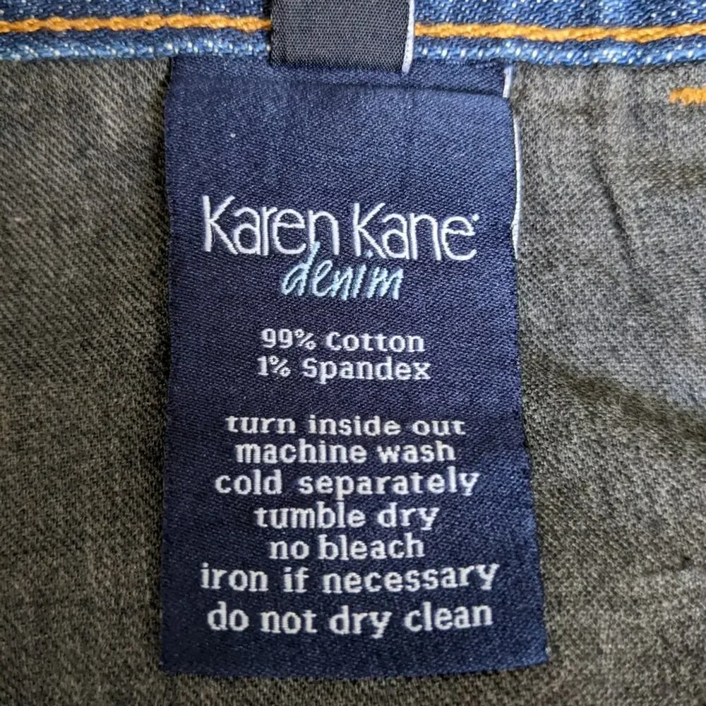 Karen Kane Denim Women's Jeans Rhinestone Detail Size 8